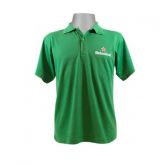 Camiseta gola polo bordada.